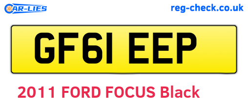GF61EEP are the vehicle registration plates.
