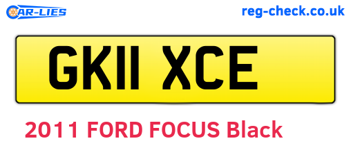 GK11XCE are the vehicle registration plates.