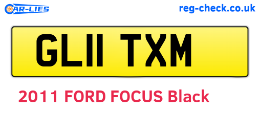 GL11TXM are the vehicle registration plates.