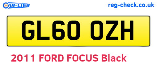GL60OZH are the vehicle registration plates.