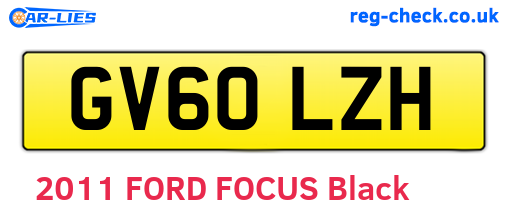 GV60LZH are the vehicle registration plates.