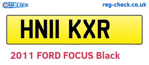 HN11KXR are the vehicle registration plates.