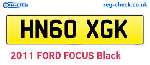 HN60XGK are the vehicle registration plates.