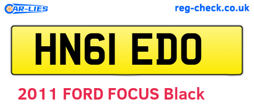 HN61EDO are the vehicle registration plates.