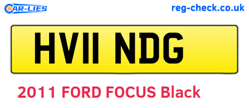 HV11NDG are the vehicle registration plates.