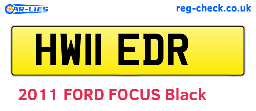 HW11EDR are the vehicle registration plates.