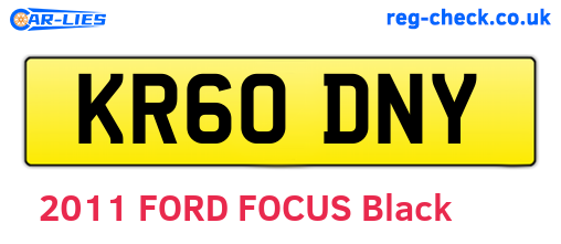 KR60DNY are the vehicle registration plates.