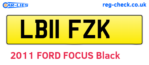 LB11FZK are the vehicle registration plates.