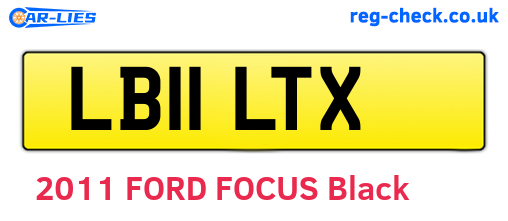 LB11LTX are the vehicle registration plates.