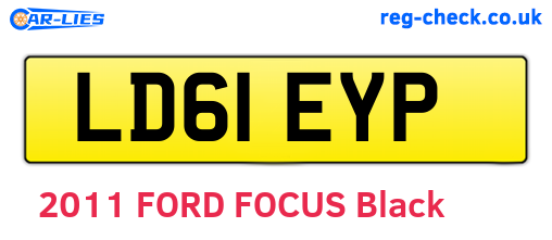 LD61EYP are the vehicle registration plates.