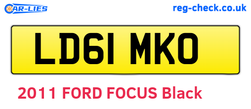 LD61MKO are the vehicle registration plates.