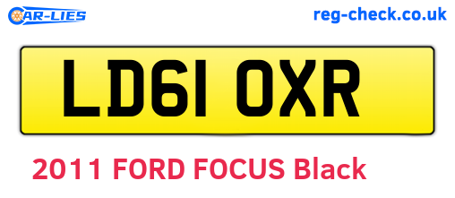 LD61OXR are the vehicle registration plates.