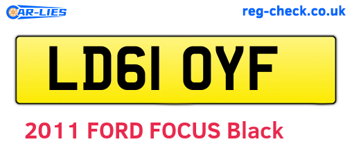 LD61OYF are the vehicle registration plates.