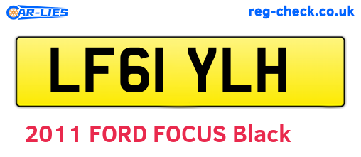 LF61YLH are the vehicle registration plates.