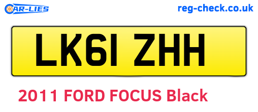LK61ZHH are the vehicle registration plates.