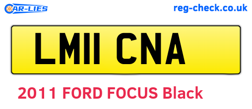 LM11CNA are the vehicle registration plates.