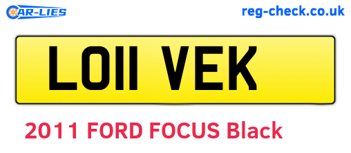 LO11VEK are the vehicle registration plates.