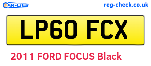 LP60FCX are the vehicle registration plates.