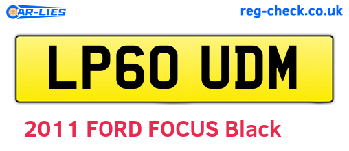 LP60UDM are the vehicle registration plates.