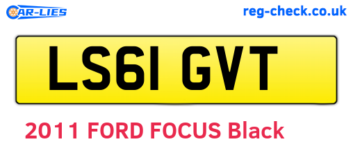 LS61GVT are the vehicle registration plates.