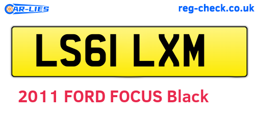 LS61LXM are the vehicle registration plates.