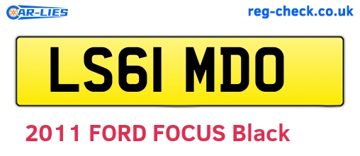 LS61MDO are the vehicle registration plates.