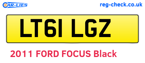 LT61LGZ are the vehicle registration plates.