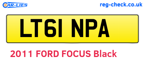 LT61NPA are the vehicle registration plates.