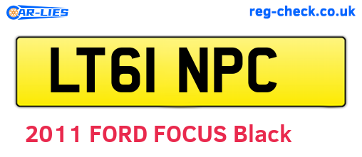 LT61NPC are the vehicle registration plates.