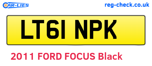 LT61NPK are the vehicle registration plates.
