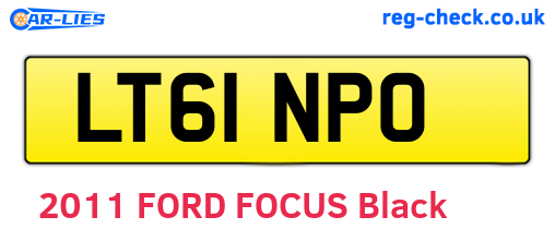 LT61NPO are the vehicle registration plates.