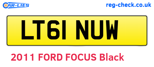 LT61NUW are the vehicle registration plates.