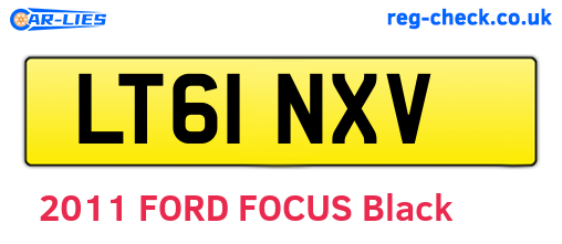 LT61NXV are the vehicle registration plates.
