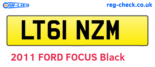 LT61NZM are the vehicle registration plates.