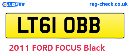 LT61OBB are the vehicle registration plates.