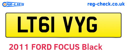 LT61VYG are the vehicle registration plates.