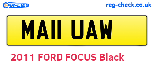 MA11UAW are the vehicle registration plates.