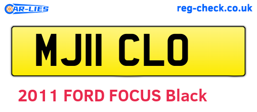 MJ11CLO are the vehicle registration plates.