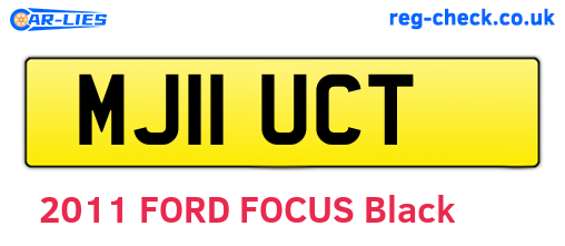 MJ11UCT are the vehicle registration plates.