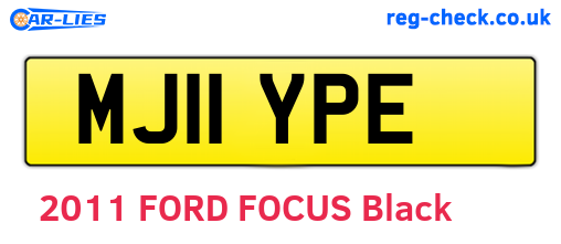 MJ11YPE are the vehicle registration plates.