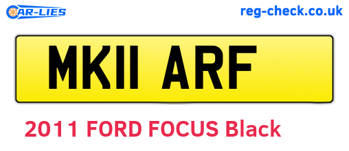 MK11ARF are the vehicle registration plates.