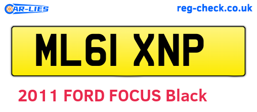 ML61XNP are the vehicle registration plates.