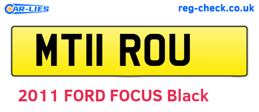MT11ROU are the vehicle registration plates.