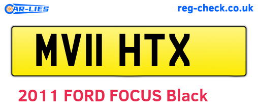 MV11HTX are the vehicle registration plates.
