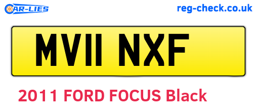MV11NXF are the vehicle registration plates.
