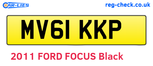 MV61KKP are the vehicle registration plates.