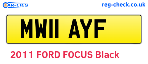 MW11AYF are the vehicle registration plates.