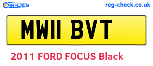 MW11BVT are the vehicle registration plates.