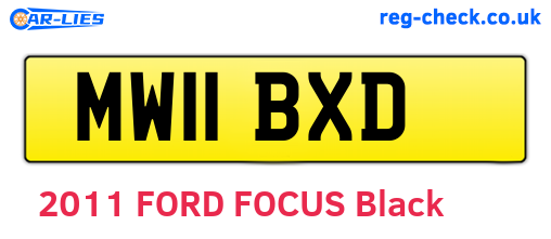 MW11BXD are the vehicle registration plates.