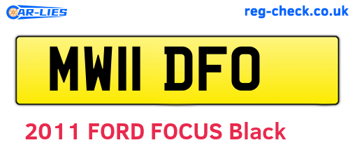 MW11DFO are the vehicle registration plates.